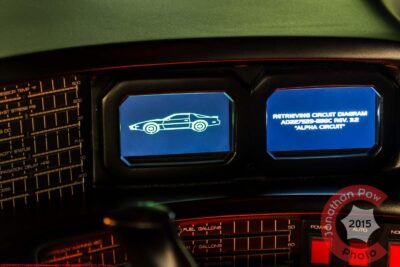 The interior and lights of the car