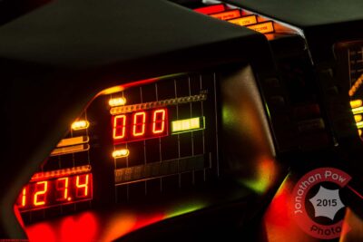 The interior and lights of the car